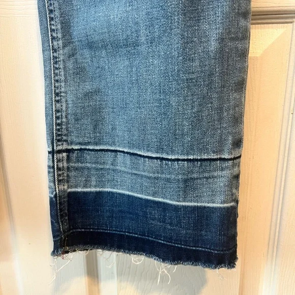 Tommy Hilfiger Blue Denim Jeans ankle raw hem straight - Picture 3 of 8